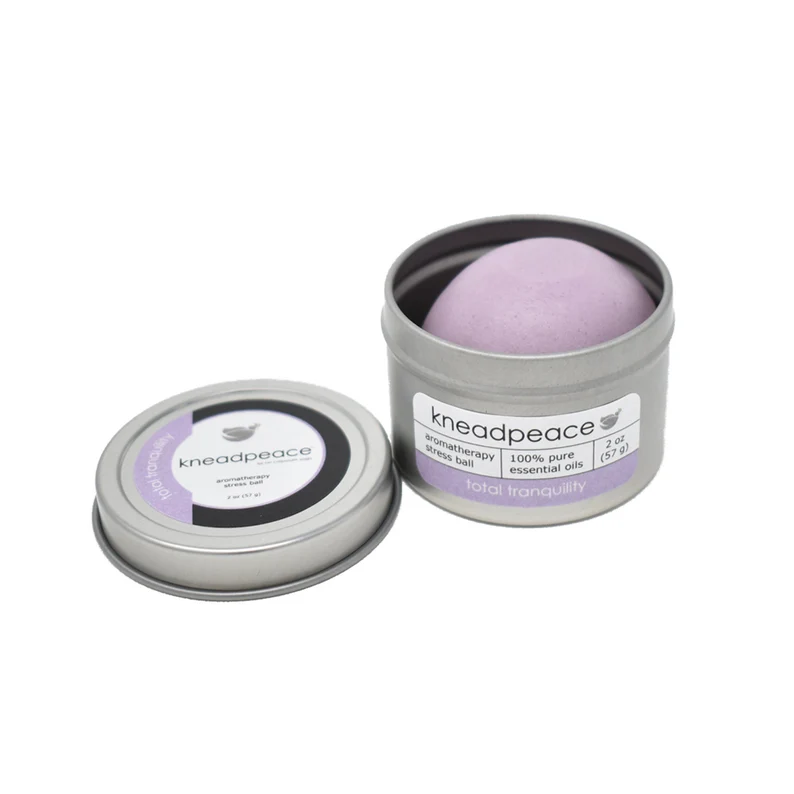 Alt text: Kneadpeace “Total Tranquillity” stress ball. Source: https://www.etsy.com/uk/listing/707200279/2-oz-total-tranquility-aromatherapy?ref=shop_home_active_1&pro=1&sts=1&logging_key=0559243a0bbe9237006a5986b0236becad49ed6e%3A707200279