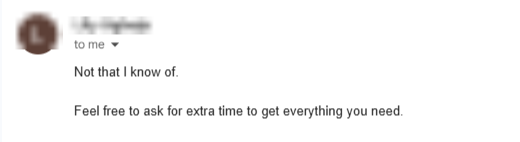 screenshot showing email that conveys trust to an employee, a way to build engagement