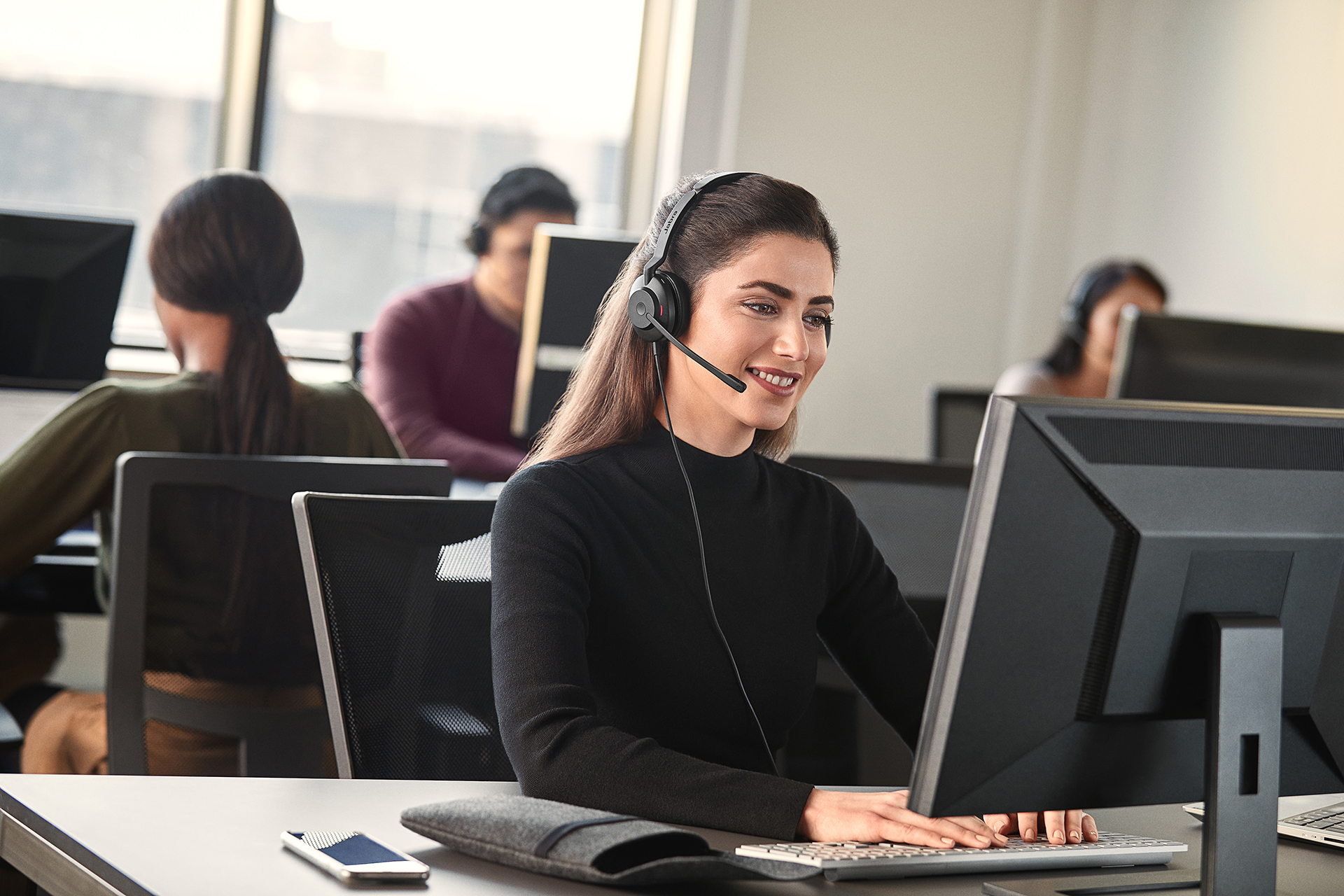 Jabra Evolve2 30 UC Black Office Female