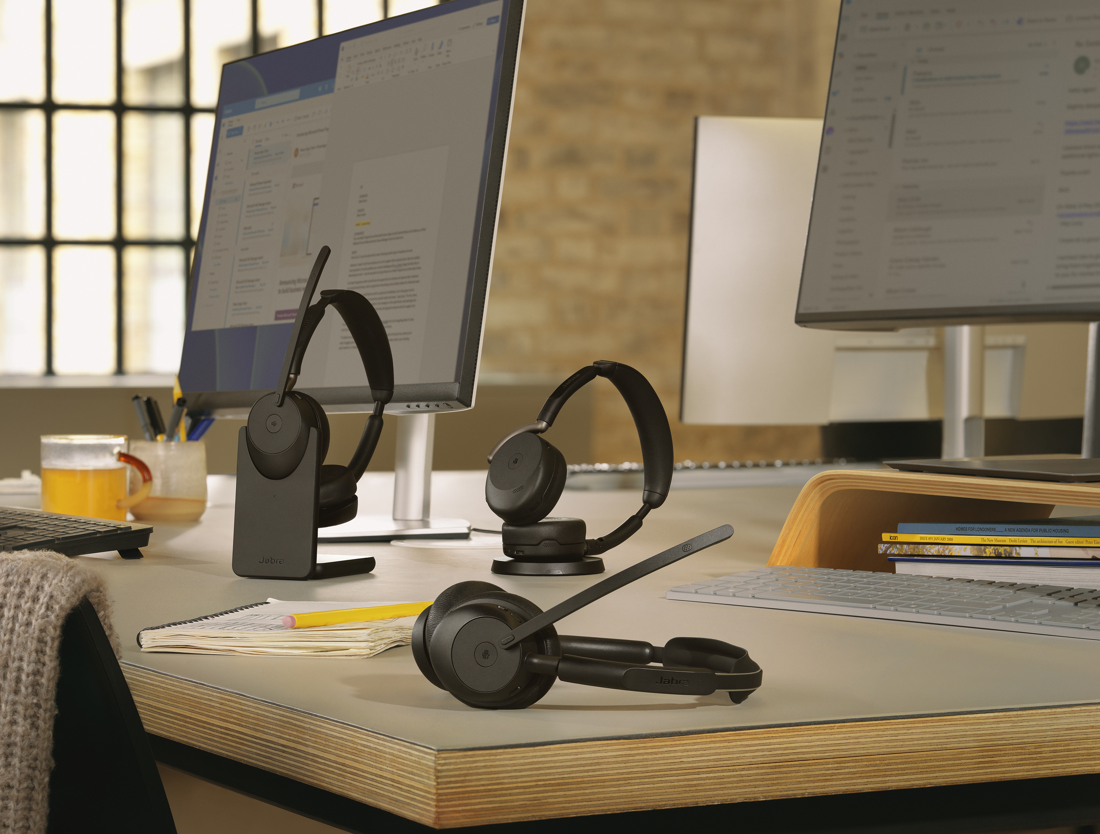 Jabra Evolve3 45 65 65 Flex Stereo Teams Contextual Office