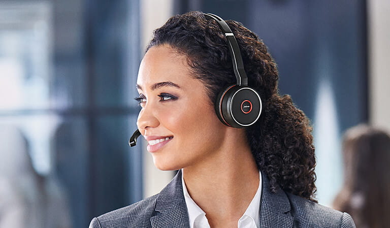 Wireless office headset with noise cancellation