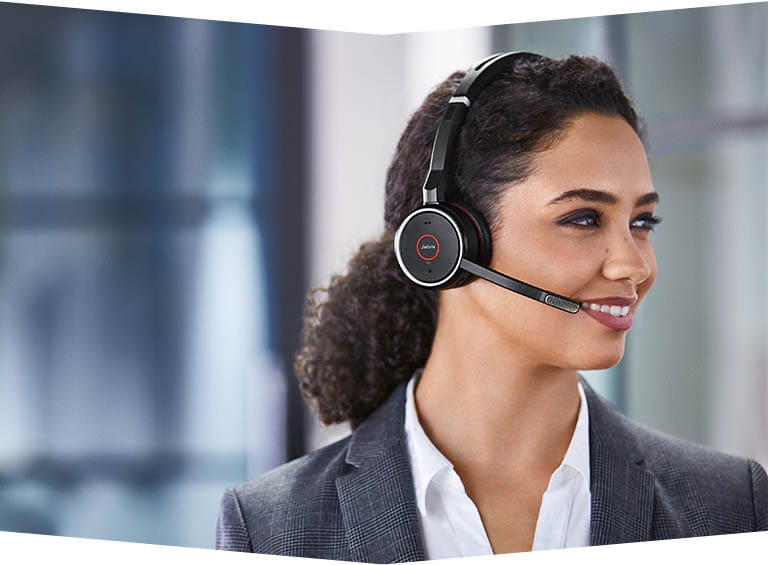 Wireless office headset with noise cancellation | Jabra Evolve 75 MS/UC