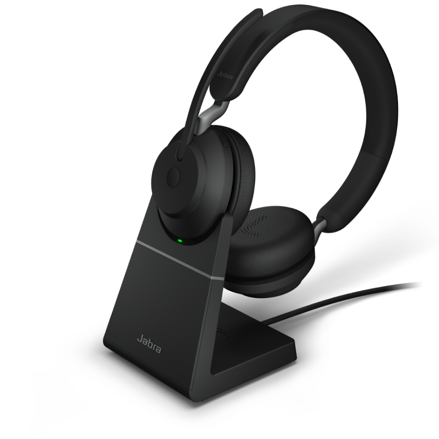 Noir Casque Audio Certifié UC Anti-Bruit avec Batterie Longue Durée Adaptateur Bluetooth USB-A Jabra Evolve2 65 Casque Sans Fil avec Station de Charge