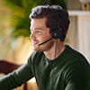 Contact Center Agent Wearing a Jabra Engage 50 II headset.