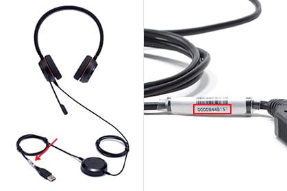 Jabra Evolve 20 MS Teams Wired Single Ear Headset USB Connection  706487014980