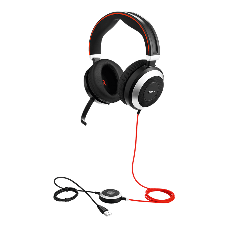ヘッドホン Jabra Evolve 80 Obtenha suporte para Jabra Evolve 80