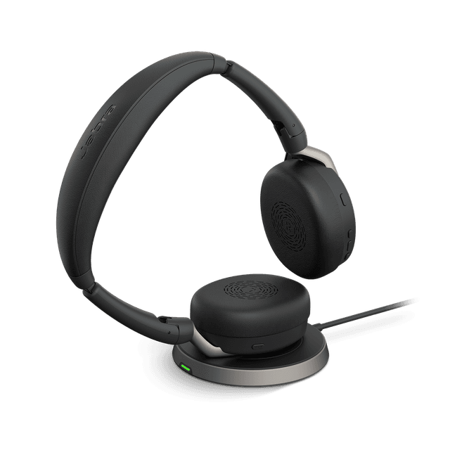 Jabra Evolve2 ワイヤレスヘッドセットをコンピュータに接続するには Jabra Evolve2 ワイヤレスヘッドセットをコンピュータに接続するには