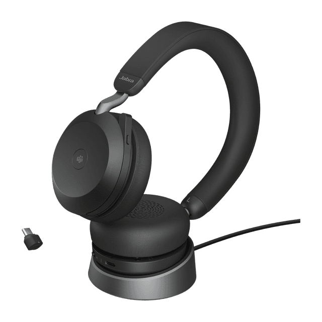 Jabra Evolve2 75 - USB-C MS Teams 充電スタンド付き - ブラック Jabra Evolve2 75 - USB-C MS Teams 充電スタンド付き - ブラック